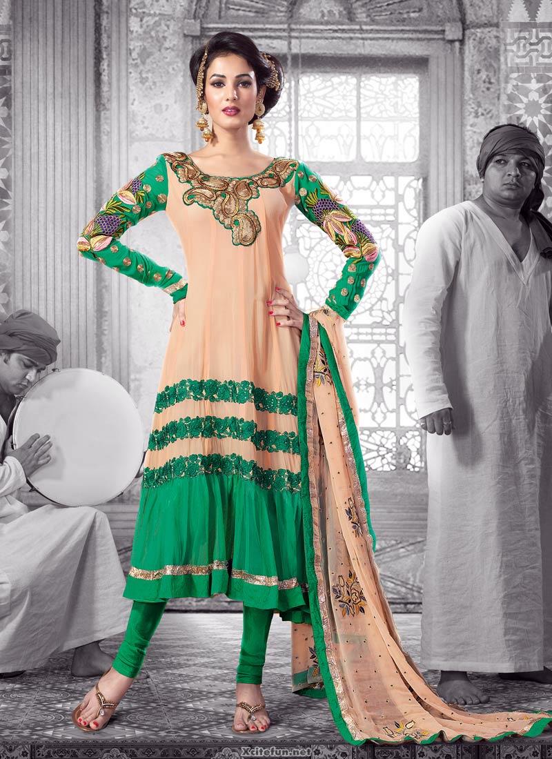 silk long frocks designs