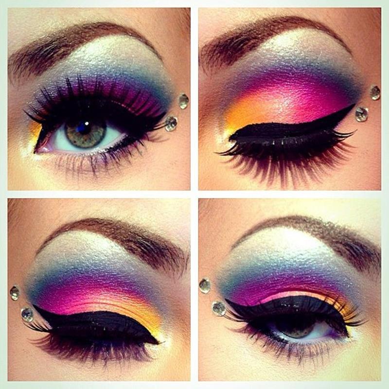 Stylish And Crazy Party Wear Eye Makeup - XciteFun.net