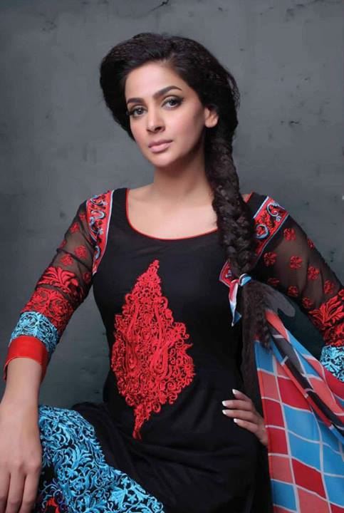 Saba Qamar Photoshoot For Popular Lawn Brand - XciteFun.net