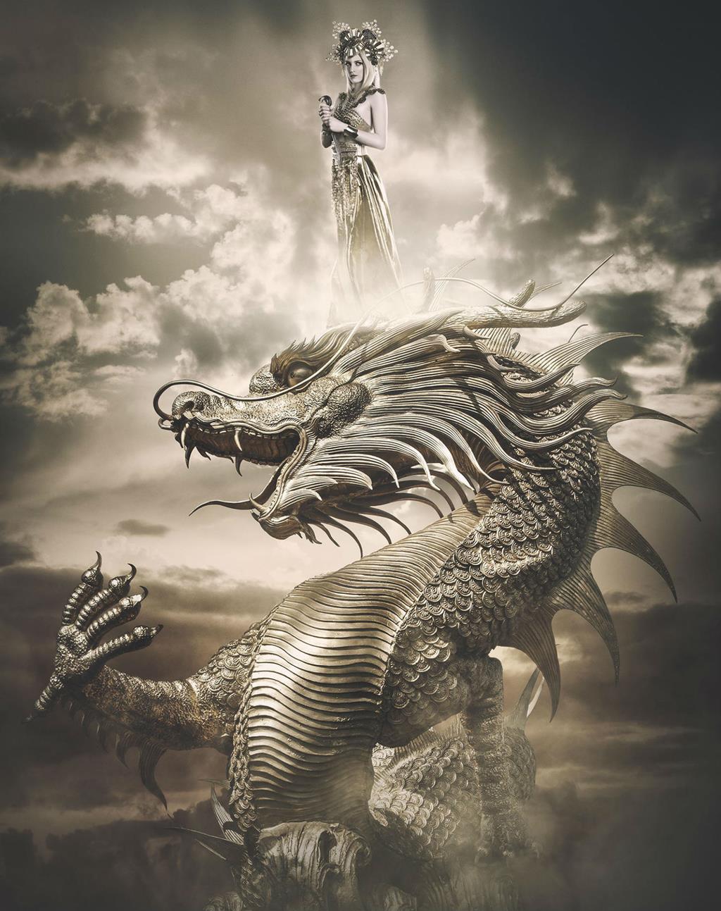 The Girl With Dragon Art