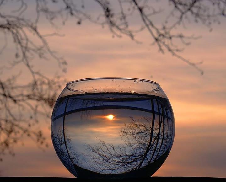 Sunset Photography Through Drinking Glass - XciteFun.net