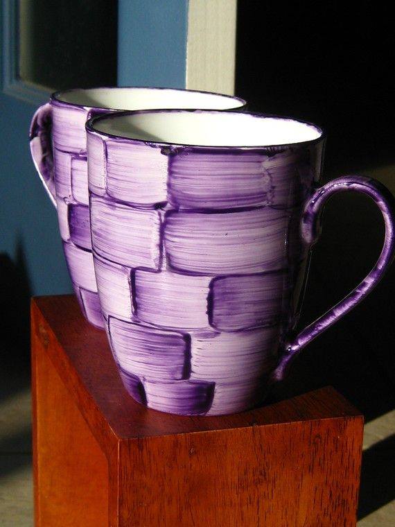 mug coffee painted creative mugs xcitefun purple grape charm painting diy pattern paint dishwasher safe stroke cool