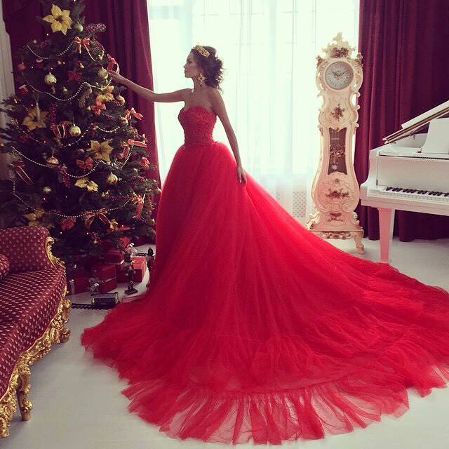red gown for valentine