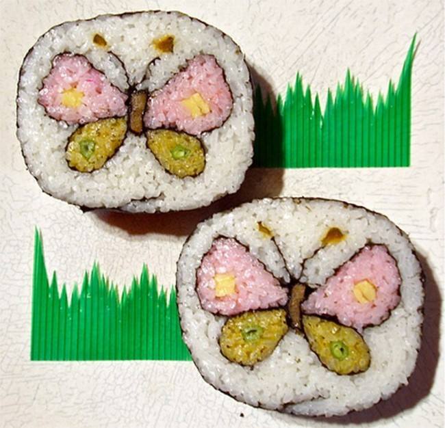 Creative Garnishing Designs of Sushi Making