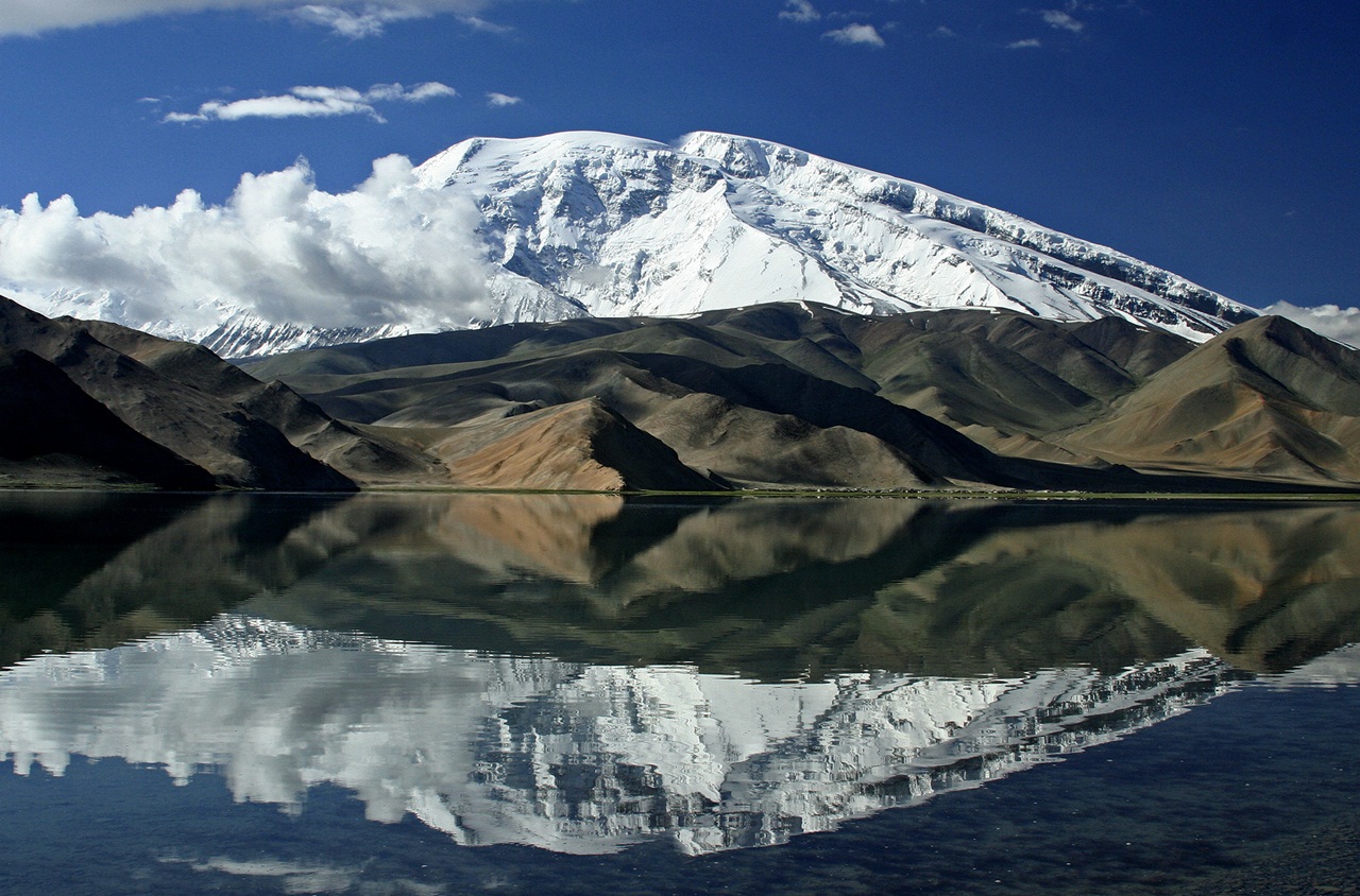 Озеро азии 4. Озеро каракуль Памир. Горы Памир каракуль. Музтаг Ата гора.